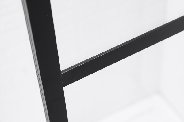 Saniclear Nero 90x90 douchecabine 8mm anti-kalk mat zwart 90cm