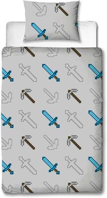 Minecraft Pixel Sengesett 140 x 200 cm