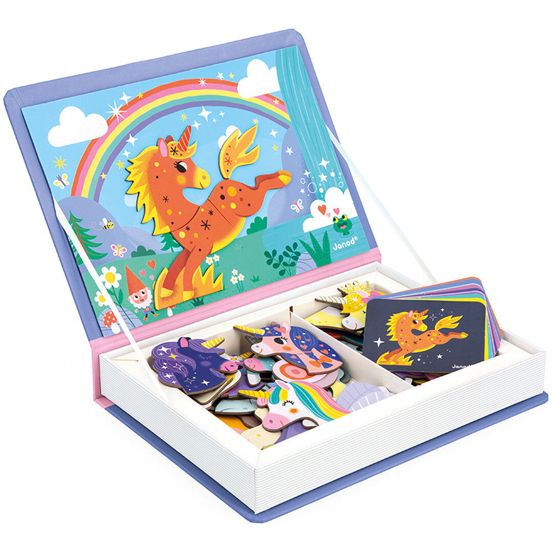 Janod magneetboek eenhoorns - 44st