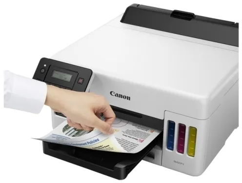 Canon MAXIFY GX5040 - Printer - farve - Duplex - blækprinter - kan genopfyldes - A4/Legal - 600 x 1200 dpi - op til 24 ipm (mono) / op til 15.5 ipm (farve) - kapacitet: 350 ark - Wi-Fi(n), LAN, USB 2.0