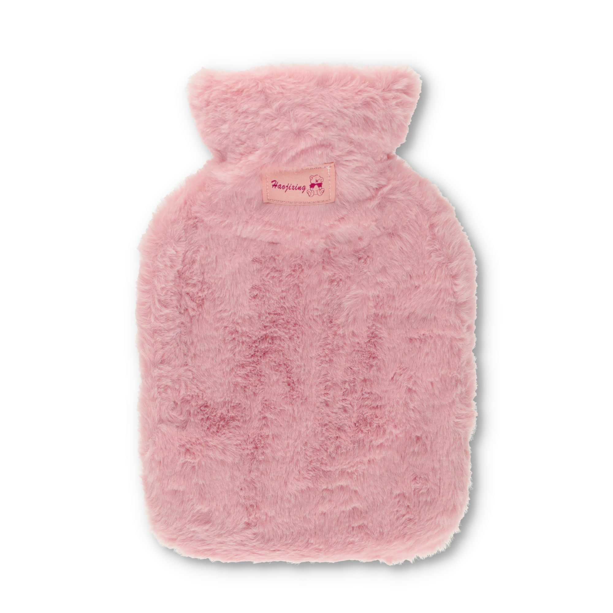 (700ml) 24x15cm Wärmeflasche Flauschige Plüsch Bettflasche - Rosa