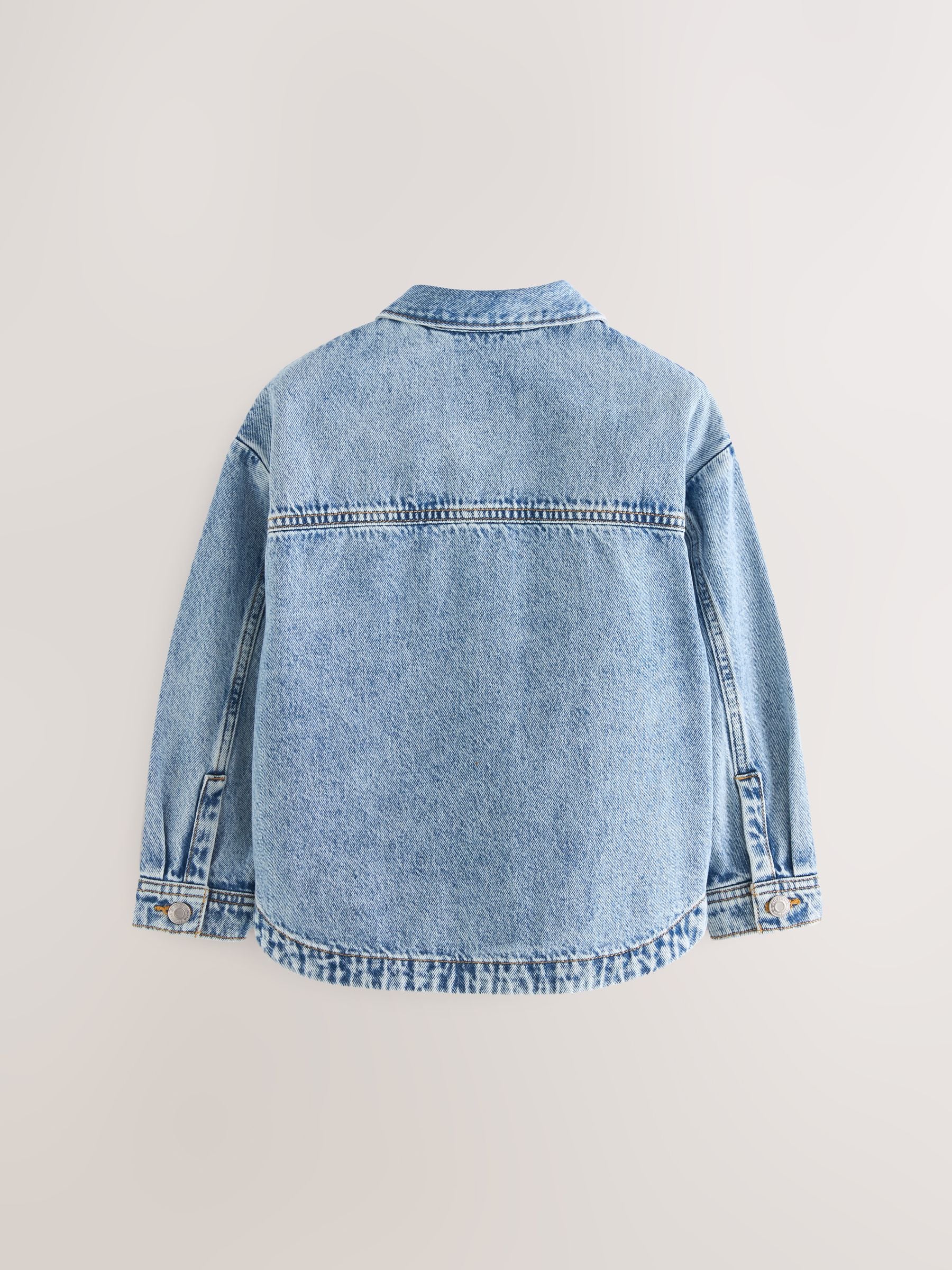 Normaal blauw - Denim shacket (3-16 jr)