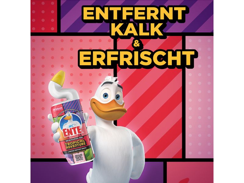 WC-Ente WC-Reiniger Total Aktiv Gel Tropical Adventure 3 x Flüssiger Toilettenreiniger
