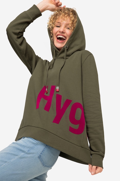 Hoodie, Wording Print, Kapuze, Langarm, OEKO-TEX