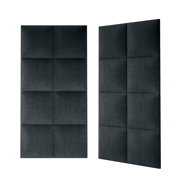Coussin mural en tissu anthracite 30 x 30 cm Stegu