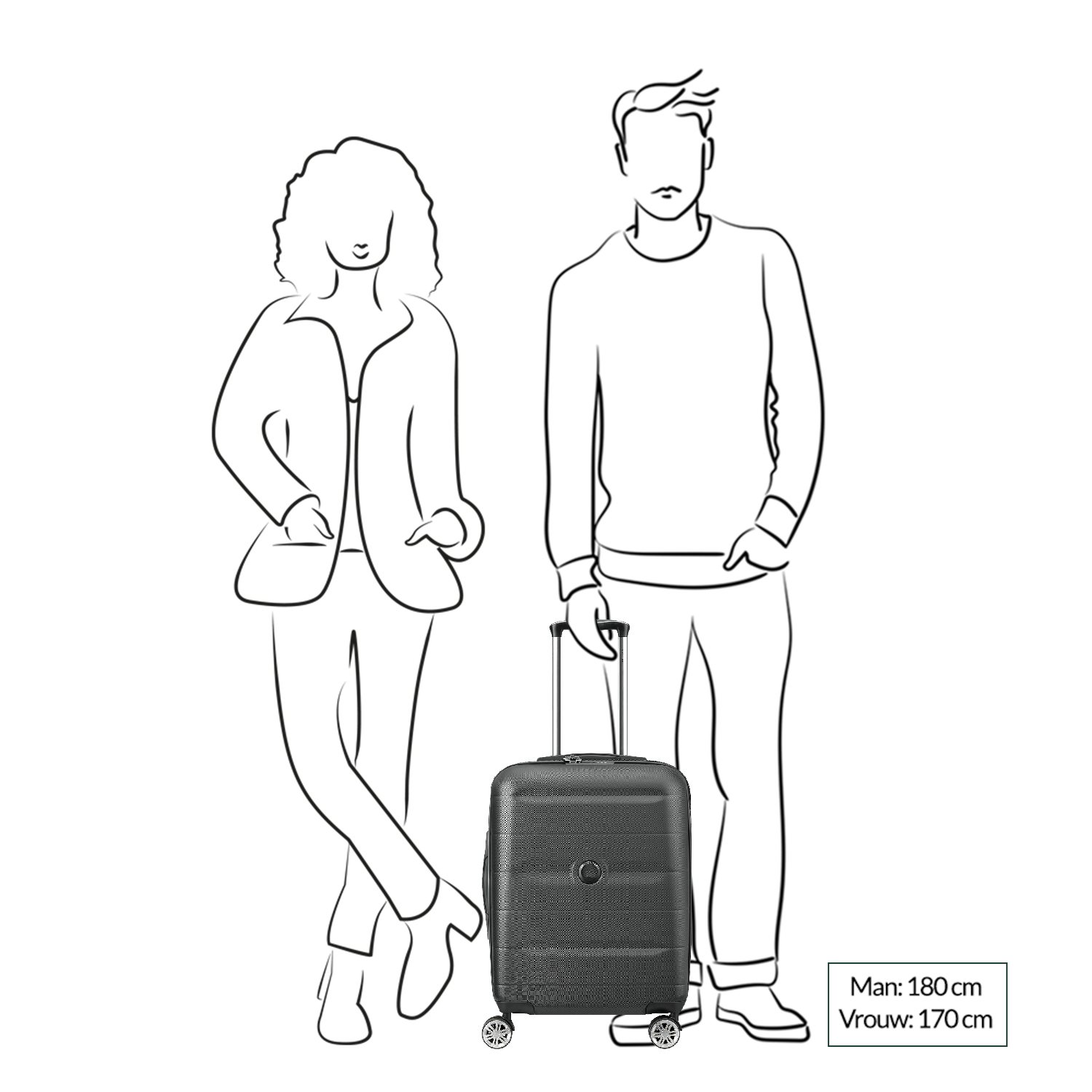 Delsey Comete+ Slim Cabin Trolley 55/40 black