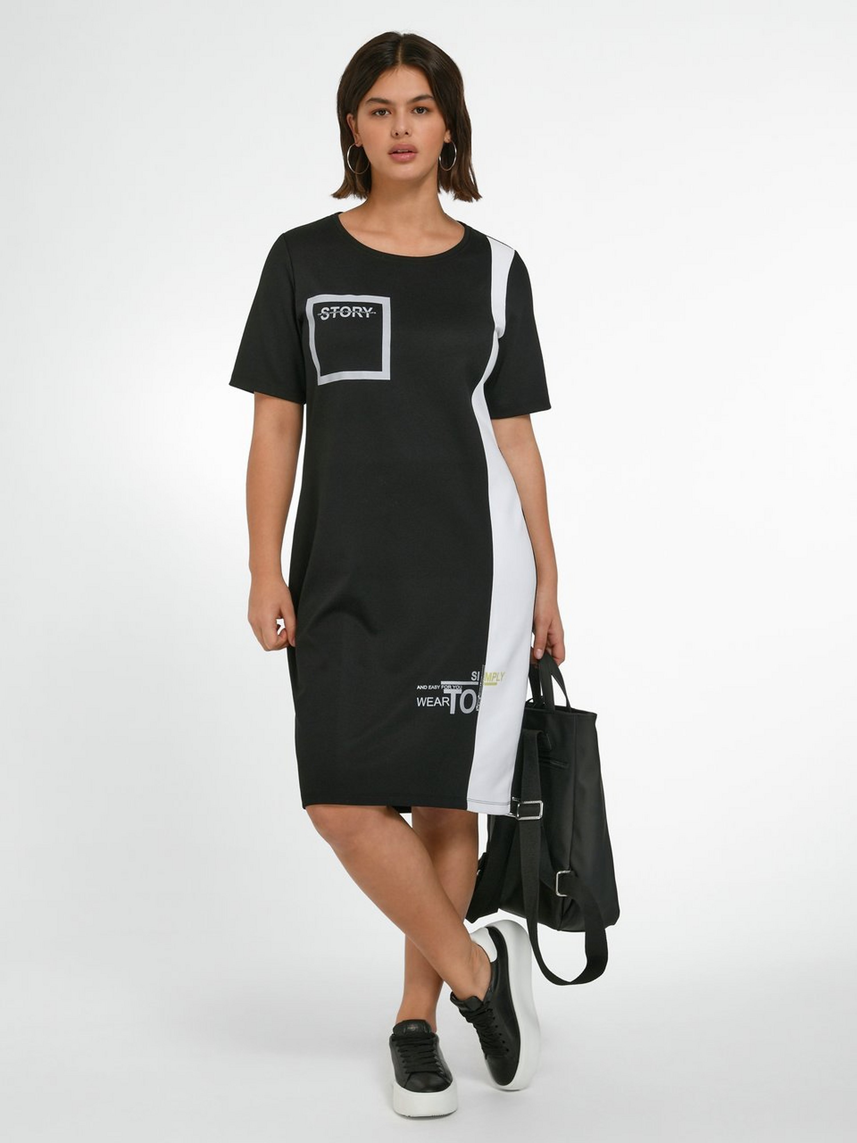 Jersey-Kleid mit 1/2-Arm