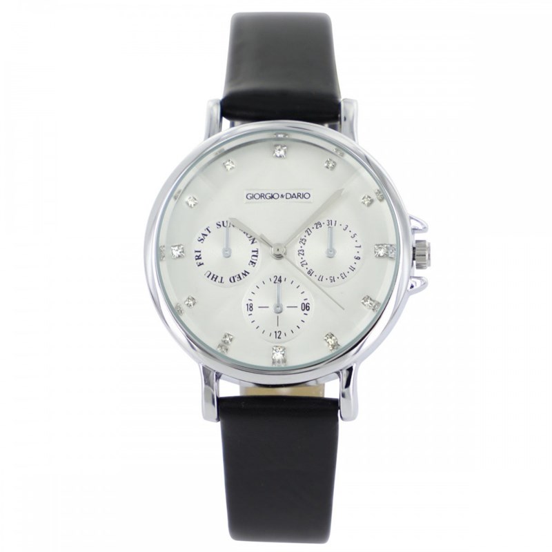 Montre Femme GIORGIO bracelet Cuir Noir