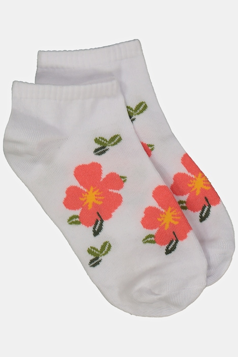 Sneakersocken, Blumen, extrakurzer Schaft