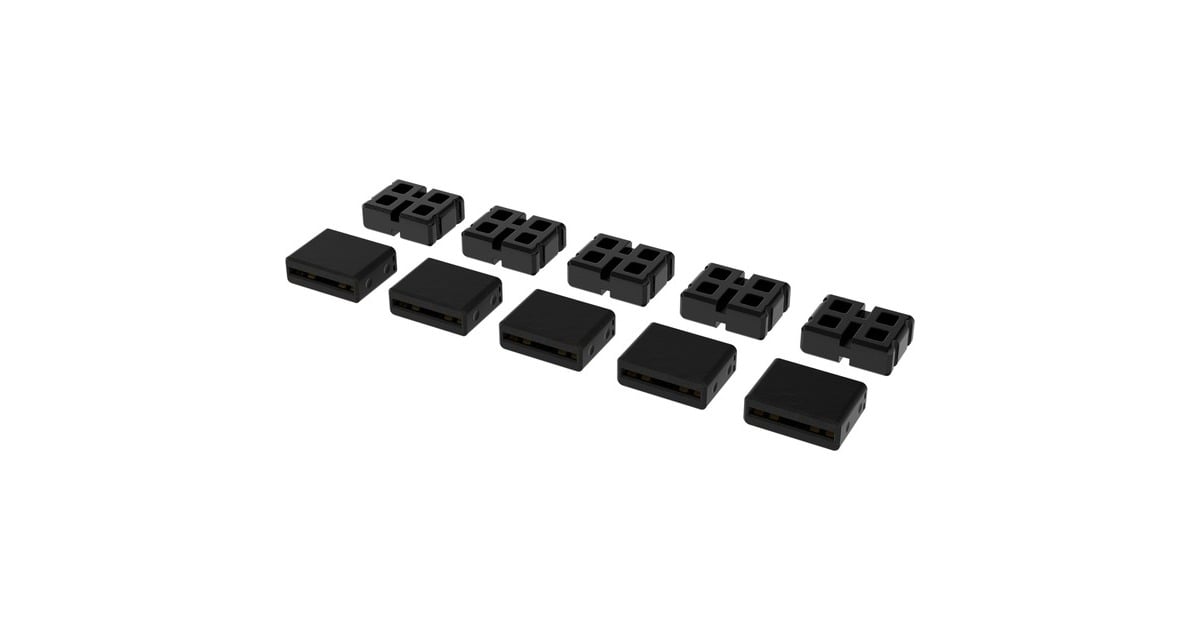 CorsairiCUE LINK Connector Kit stekker  (Zwart, 5 actieve en 5 passieve connectoren)