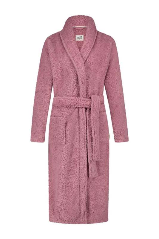 Ten Cate Dames Badjas Fleece Pink Teddy S 1 Stuk