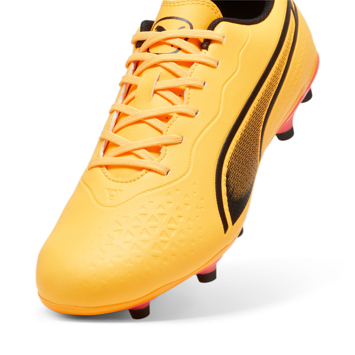 PUMA King Match Gras / Kunstgras Voetbalschoenen (MG) Oranje Zwart Roze