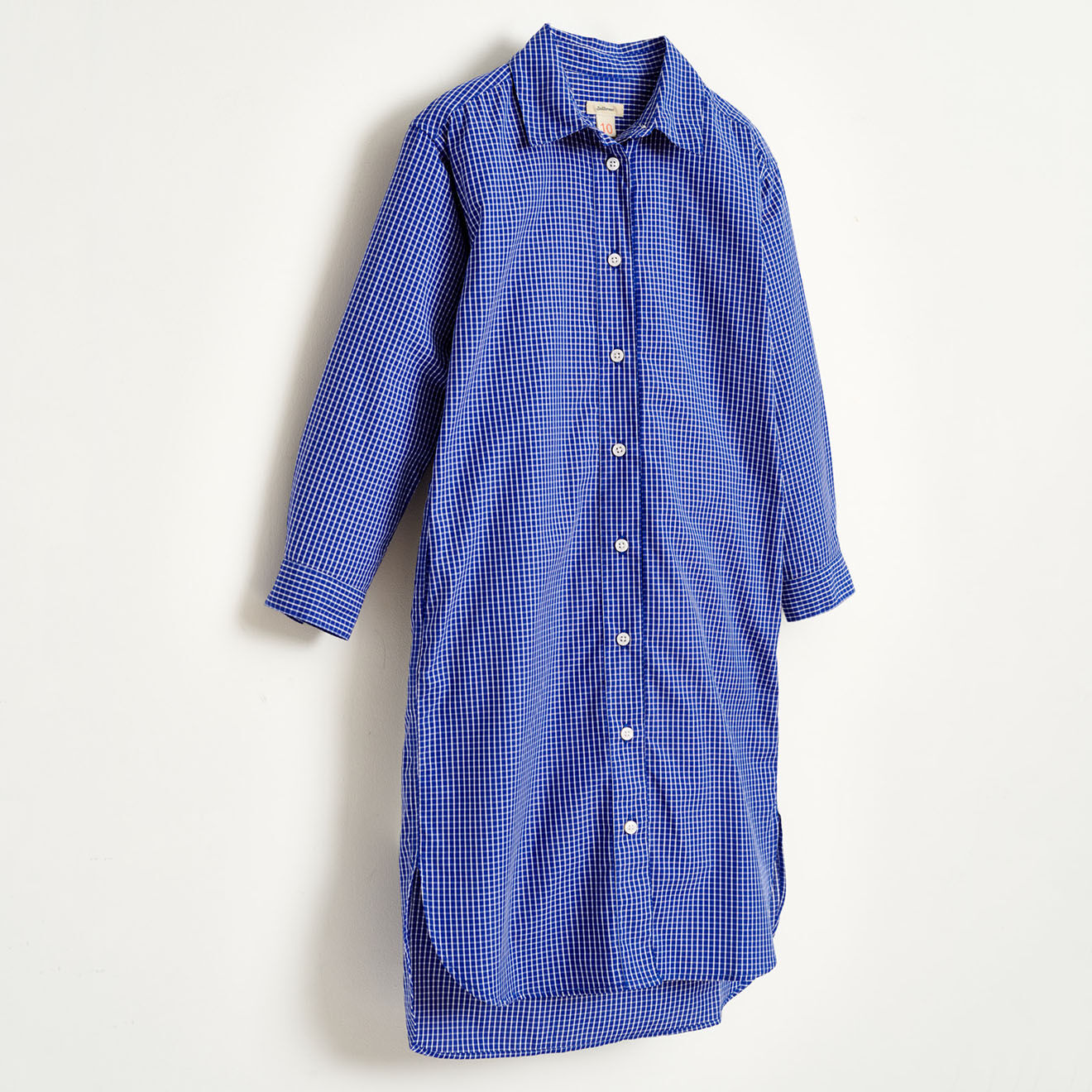 Bellerose Robe chemise Atlas en Coton à carreaux bleue