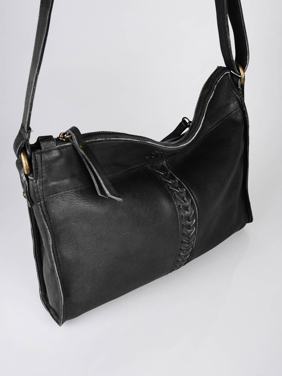 Sac bandoulire Cow cuir BASILIC PEPPER