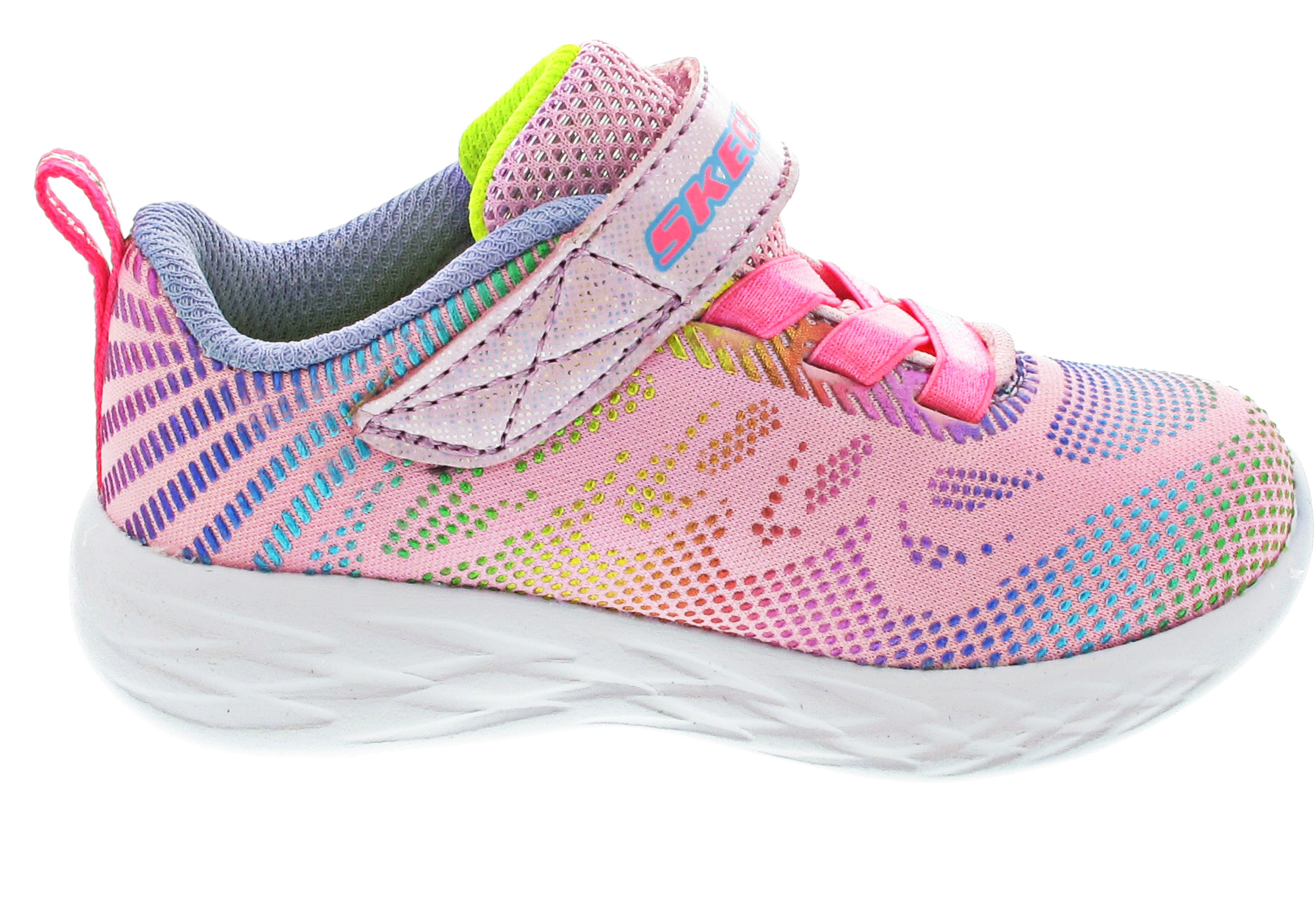 Skechers Go Run 600 Shimmer Speede Klettlauflernschuh rosa