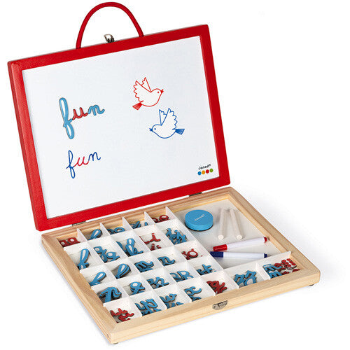 Janod magneetkoffer 4-in-1 letters leren