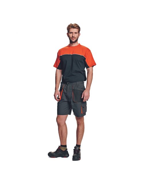 Cerva Werkshort Emerton Antraciet&Oranje - Werkkleding