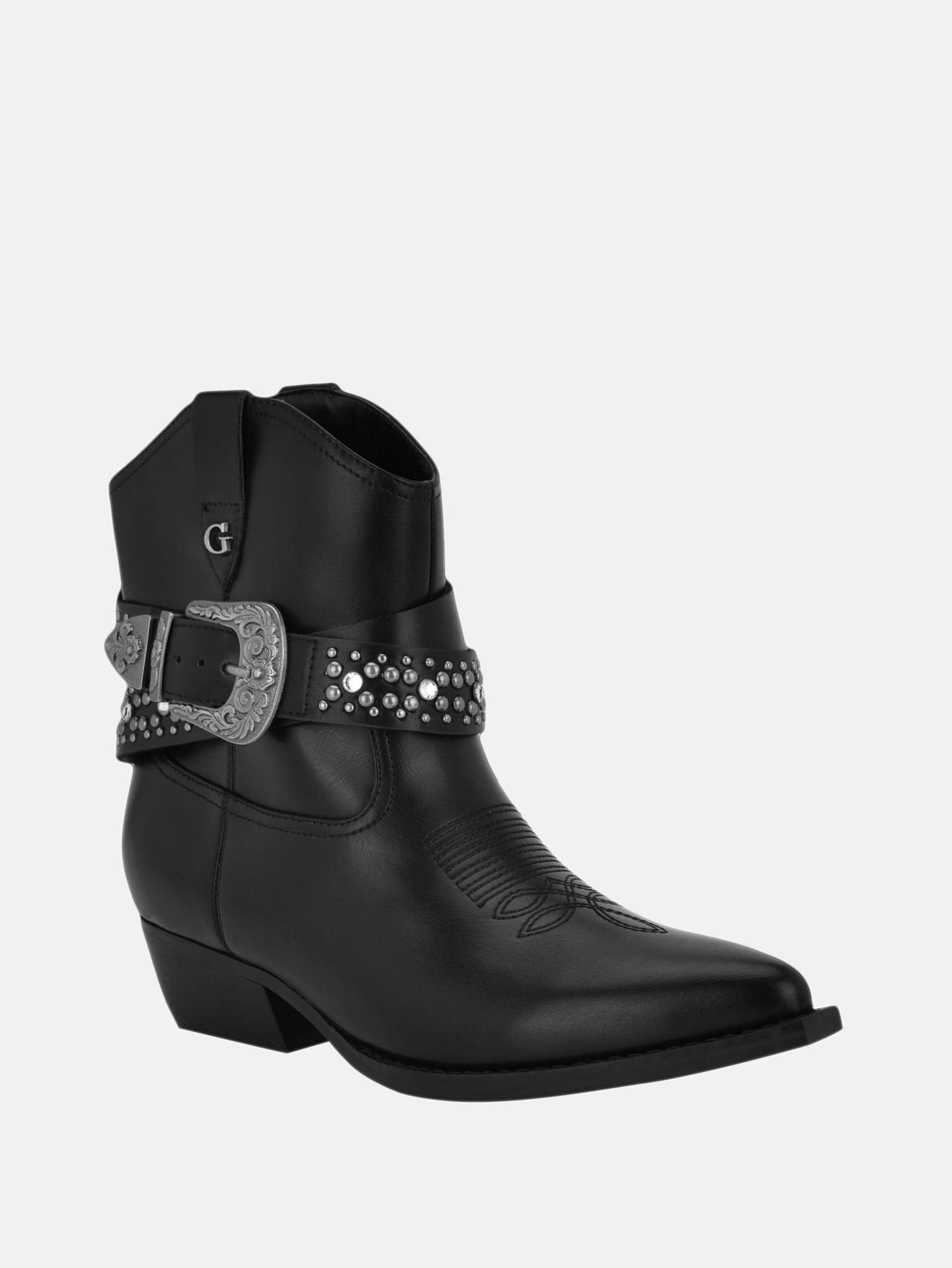 Botas Lansly com fivela e tachas