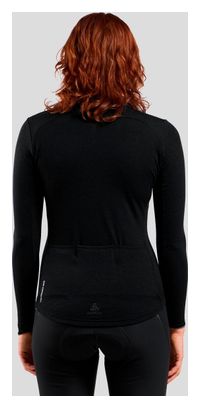 Maillot Manches Longues Femme Odlo Full Zip Performance Wool Noir