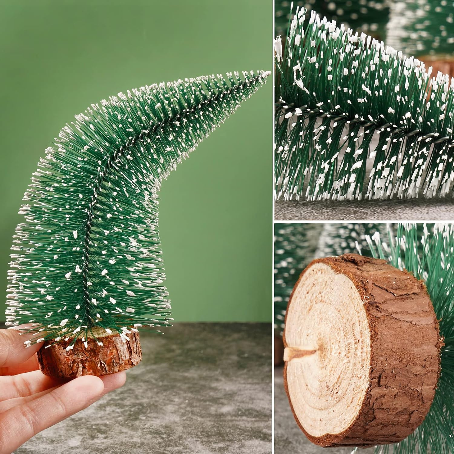 (8er Set) Mini Tannenbaum Home Deko Aufsteller Weihnachts Tischdekoration - Grün