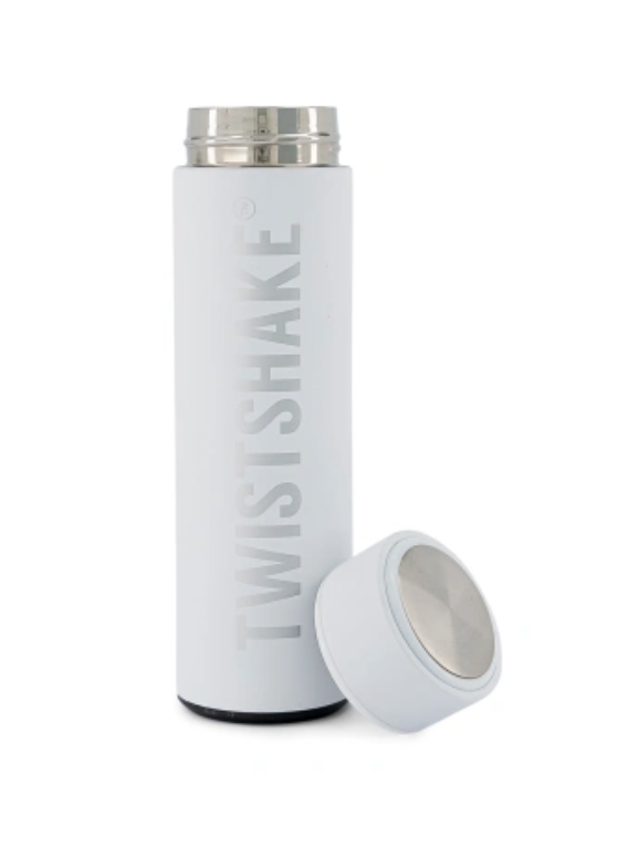 Twistshake Chaud Ou Froid - Bouteille Isotherme - Blanc. - Ecru