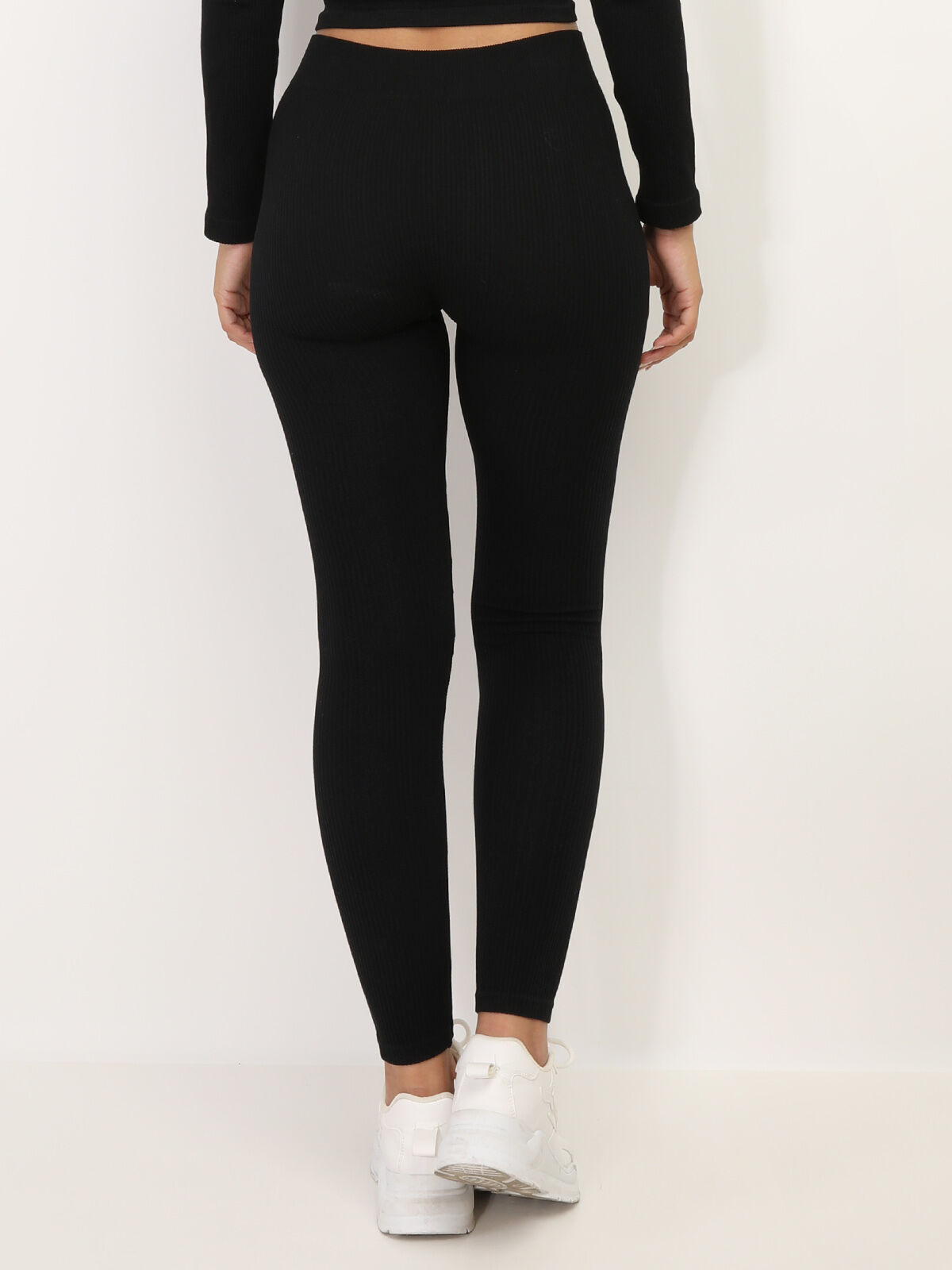 Legging côtelé basique- Noir