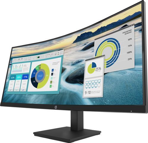 HP - P34hc G4 - WQHD Curved Monitor - Zwart - LED - 34 inch