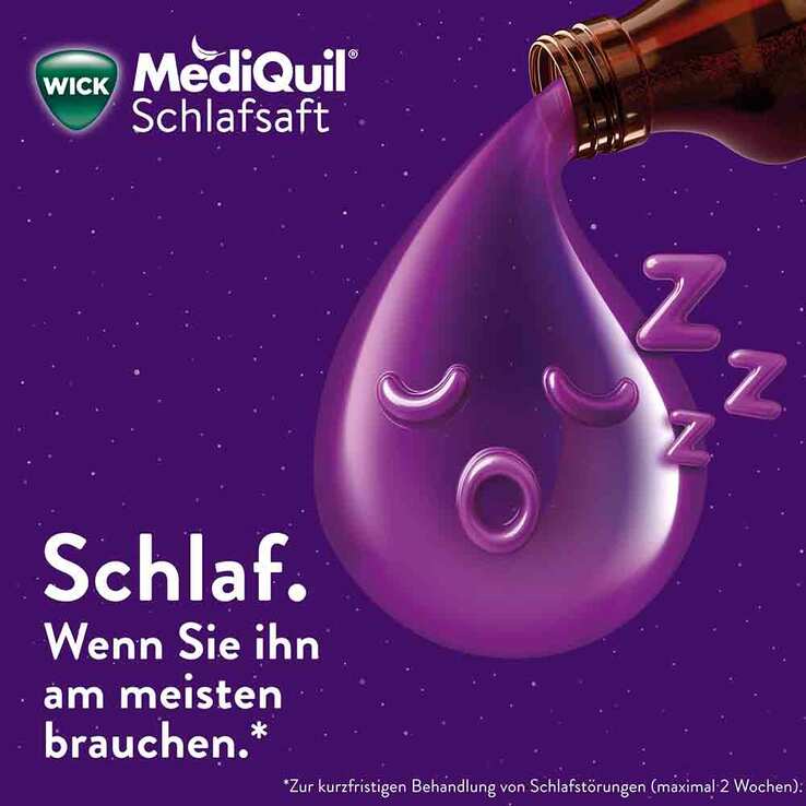 WICK MediQuil Schlafsaft 2,5 mg/ml Lösung zum Einnehmen, 90 ml