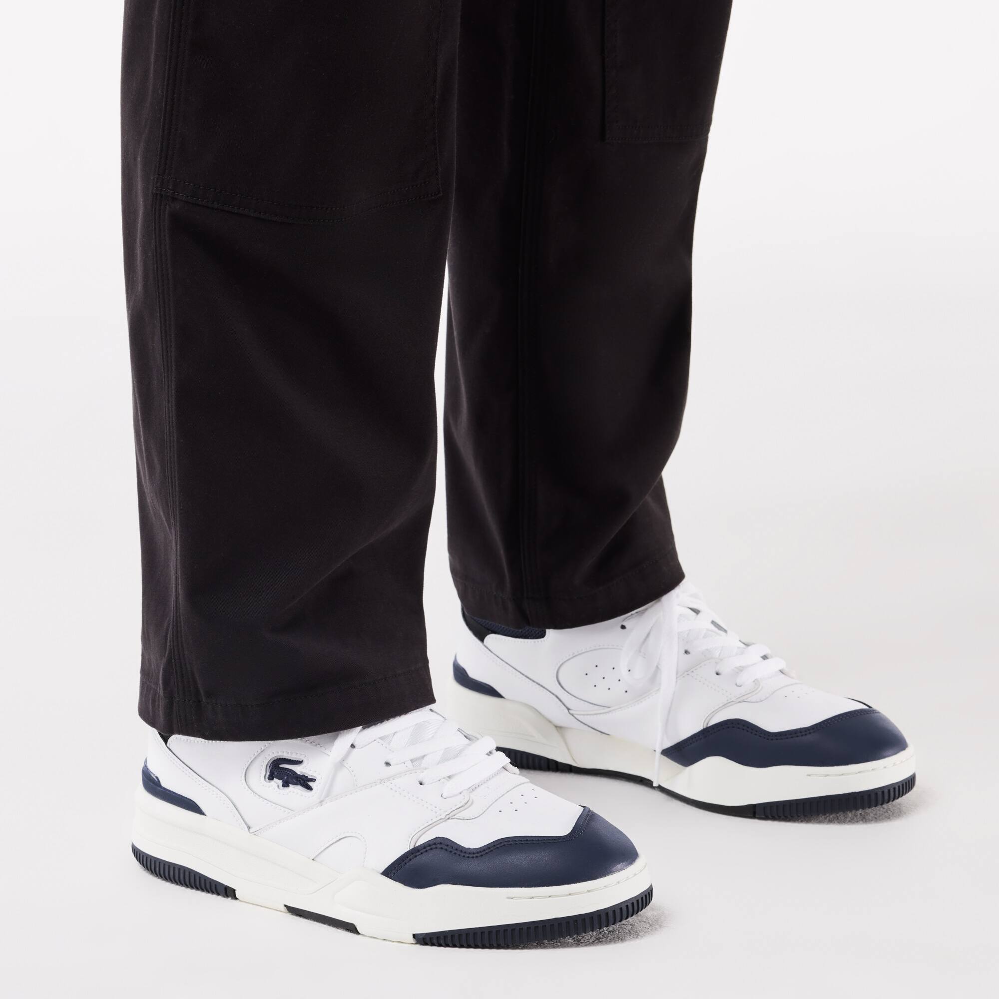 Herren-Sneaker Lineshot aus Leder mit Mesh-Schuhkragen Sneakers - Weiss - Lacoste - Herren