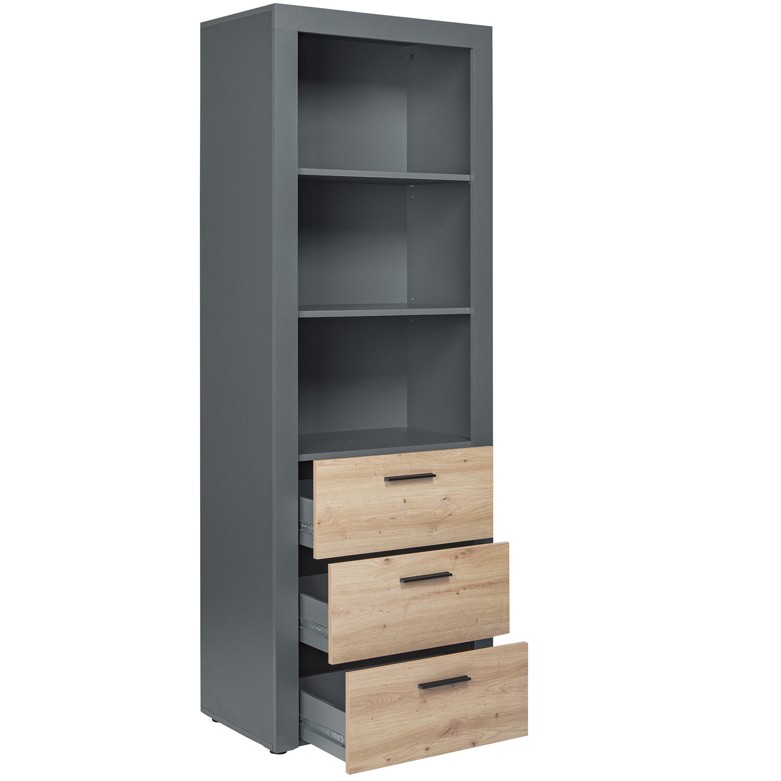 Highboard CORBETO - anthrazit - Artisan Eiche - 69 cm