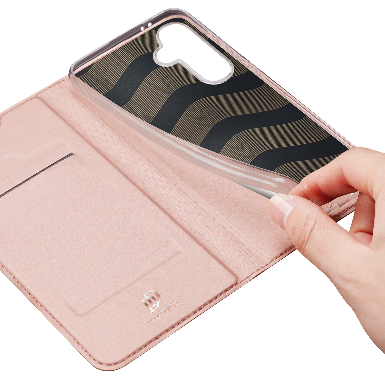 Samsung Galaxy A56 / A36 Flip Wallet Cover Leder Tasche - Roségold