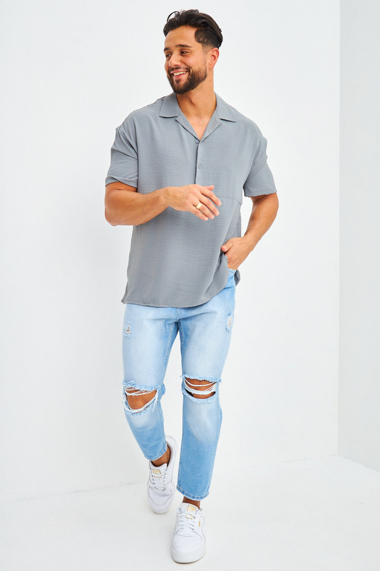 Chemise grise fluide