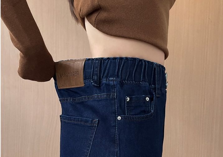 Coline - Elastische taille, gewassen, losse jeans