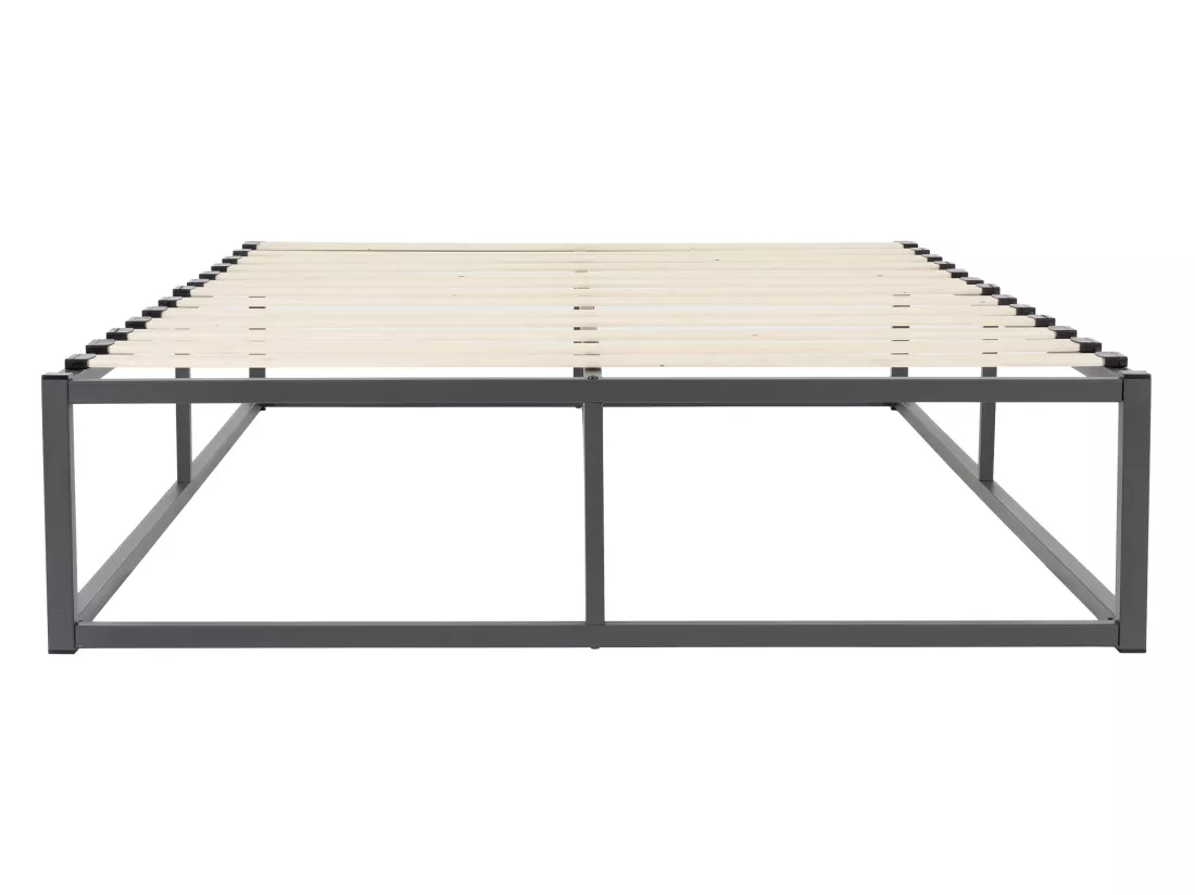 Cadre de lit en acier sommier à lattes anthracite 120 x 200 cm ML-DESIGN