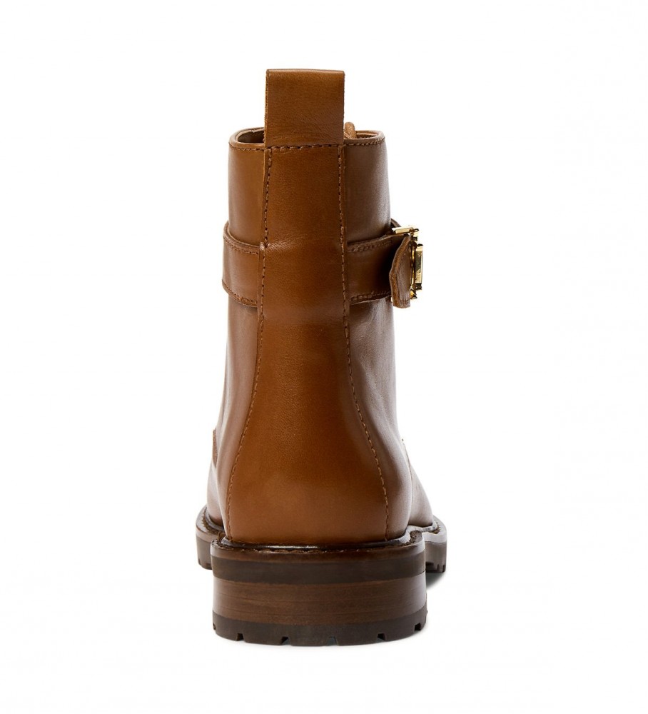 Botas de cano curto Ralph Lauren em couro marrom envelhecido