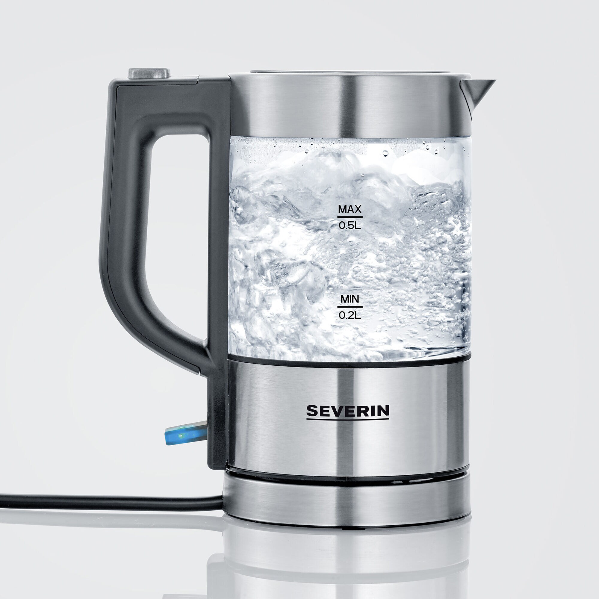 Severin Wasserkocher Mini Glas-Wasserkocher WK 3472