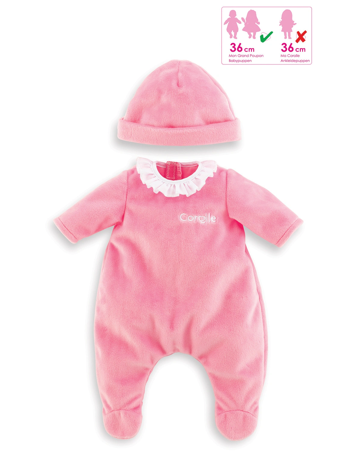 Puppenpyjama MON GRAND POUPON (36cm) 2-teilig in pink