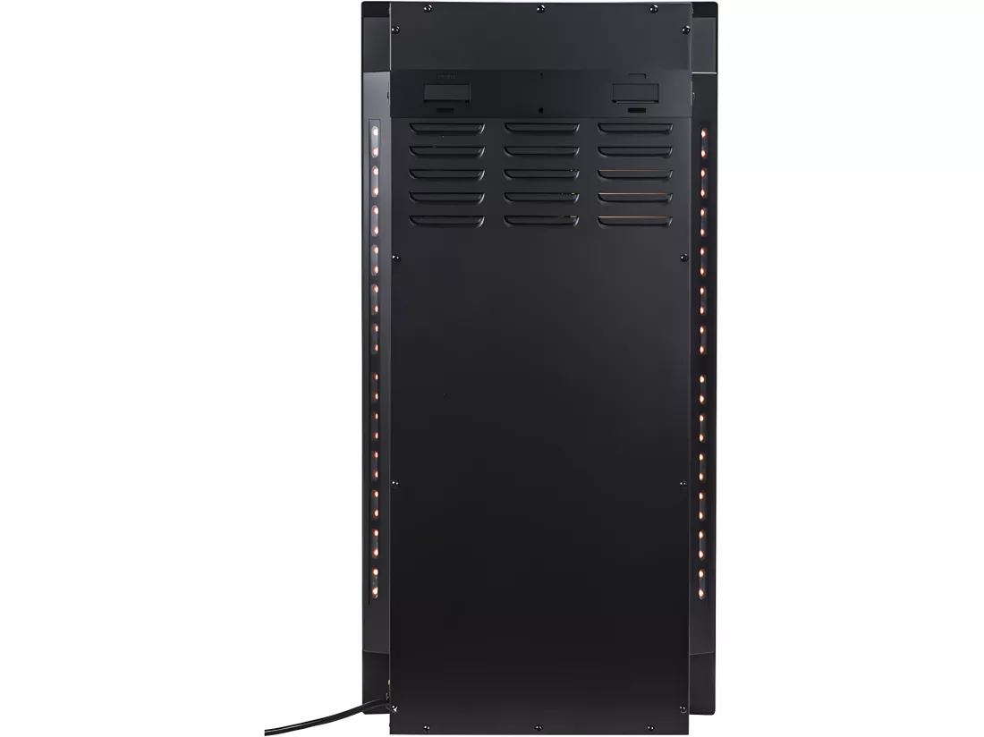 Cheminée électrique incurvée VULCANO - L41 x P13 x H81 cm - Noire