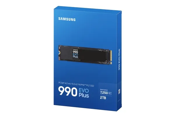Samsung 990 EVO Plus MZ-V9S2T0 - SSD - krypteret - 2 TB - intern - M.2 2280 - PCIe 5.0 x2 (NVMe) - 256-bit AES - TCG Opal Encryption 2.0