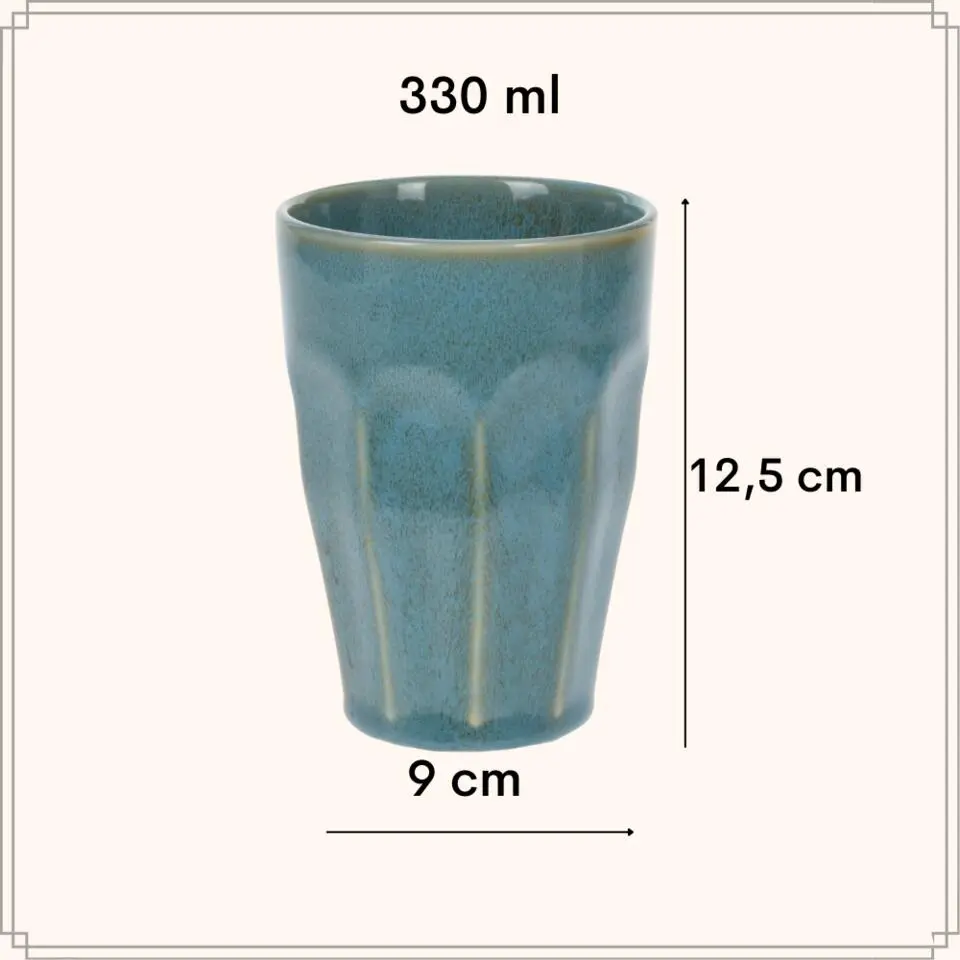 OTIX Cappuccino Mokken 330 ml Koffietassen Latte Macchiato Glazen Set van 4
