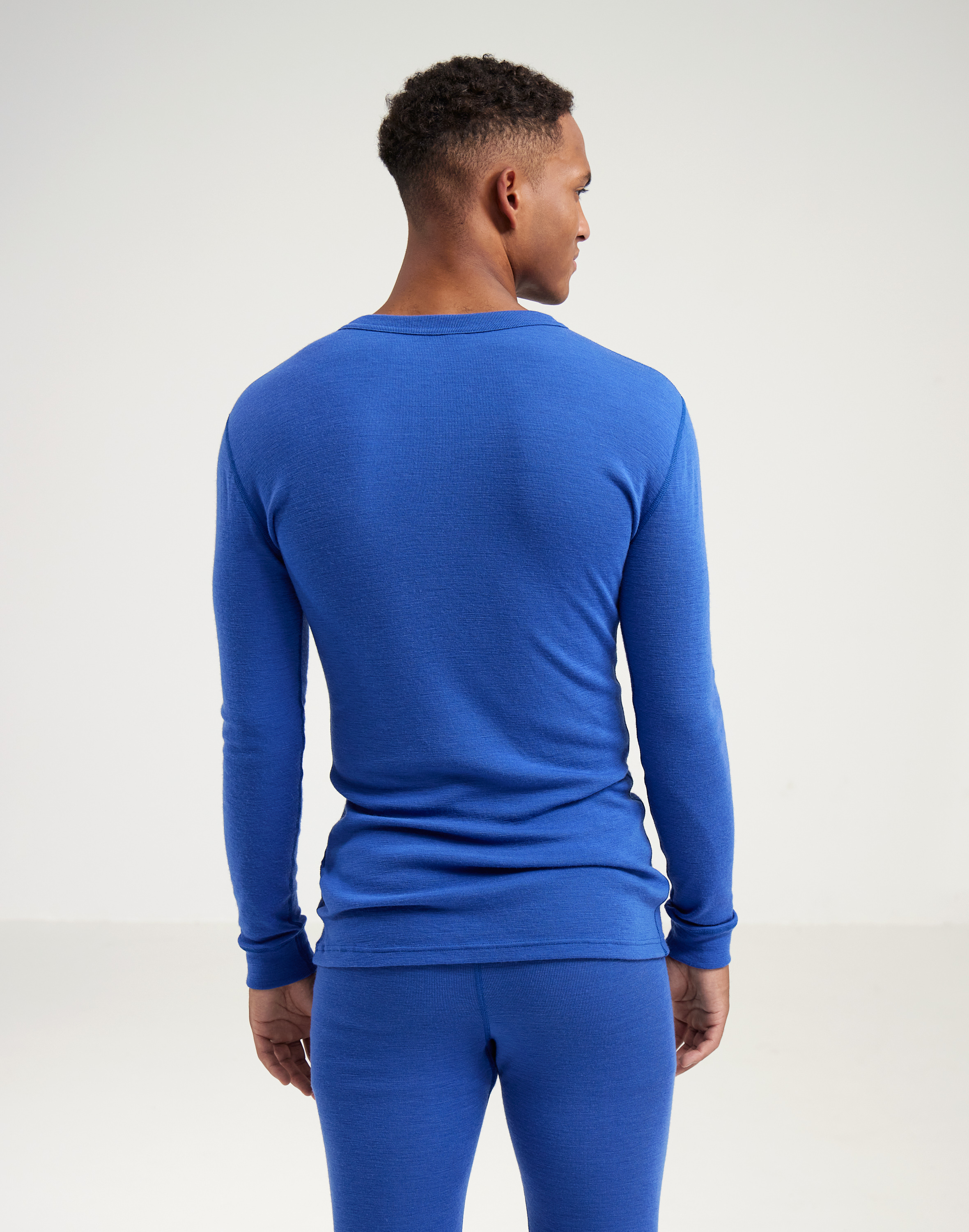 Shirt van merinowol voor heren in Koffie/zwart