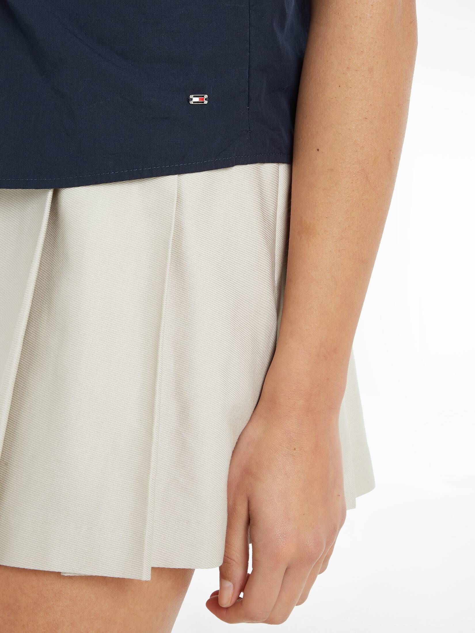 Tommy Hilfiger| Damen Blusentop SOLID POPLIN TWIST TOP