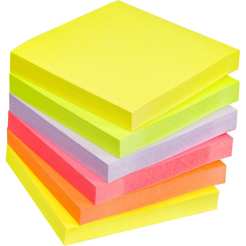 Z-notes repositionnables couleurs vives assorties Post-it 76 x 76 mm - bloc de 100 feuilles = Pour l'achat 12 notes repositionnables, 1 sachet de M&M OFFERT