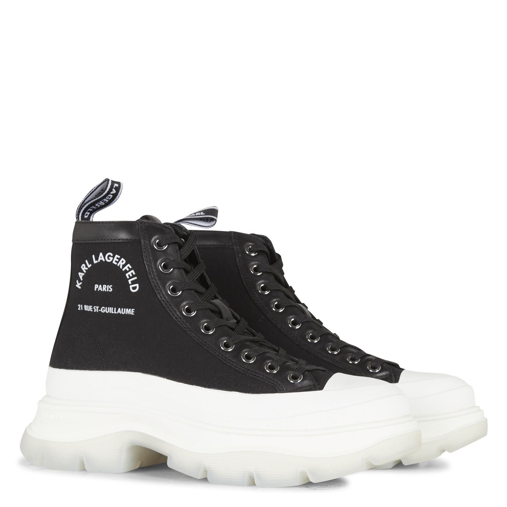 LUNA - Baskets montantes en toile| Noir