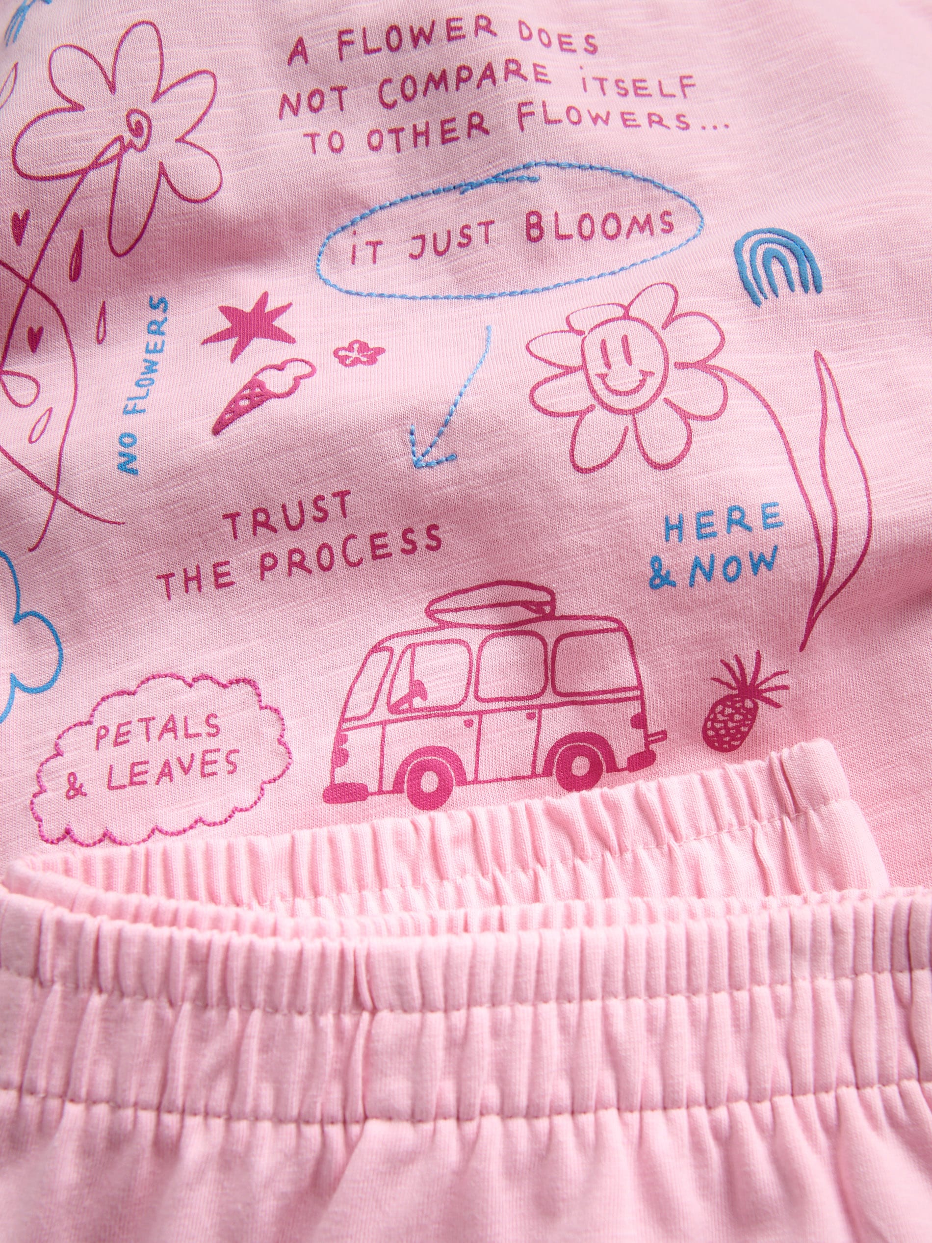 Zweiteiliges Pyjama-Set mit hohem Baumwollanteil