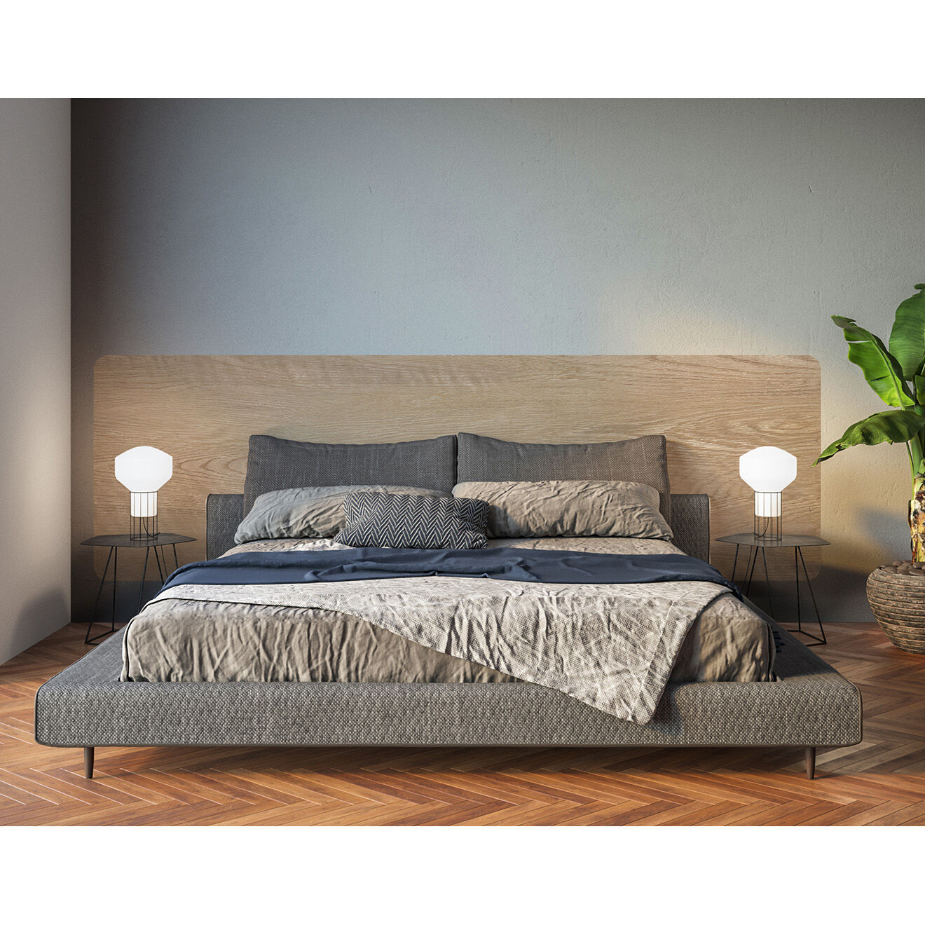 Floorart Tête de lit en vinyle Madera Esquinas Redondeadas beige - 80x200 cm