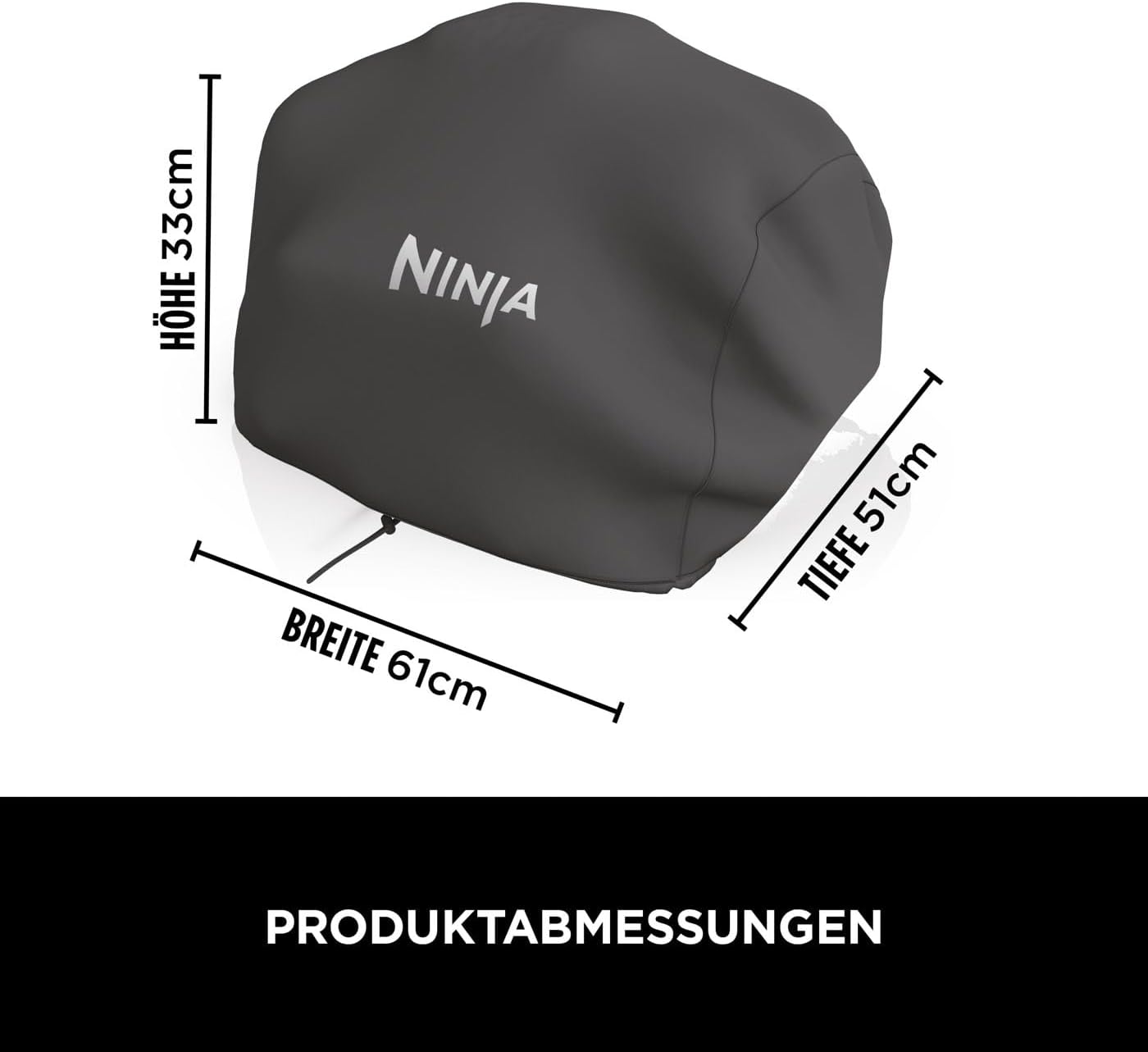 Ninja Woodfire verstellbarer Ständer und Beistelltisch, Außenofen- und Grillständer & Woodfire XL Grillabdeckung, offizielles Ninja-Zubehör