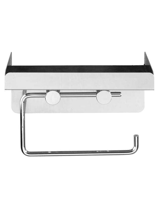 Toilettenpapierhalter 2 in 1, Edelstahl rostfrei