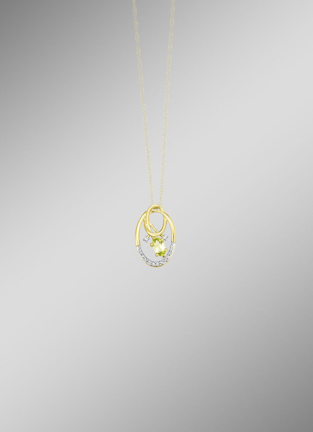 Anhänger mit Brillanten und Peridot