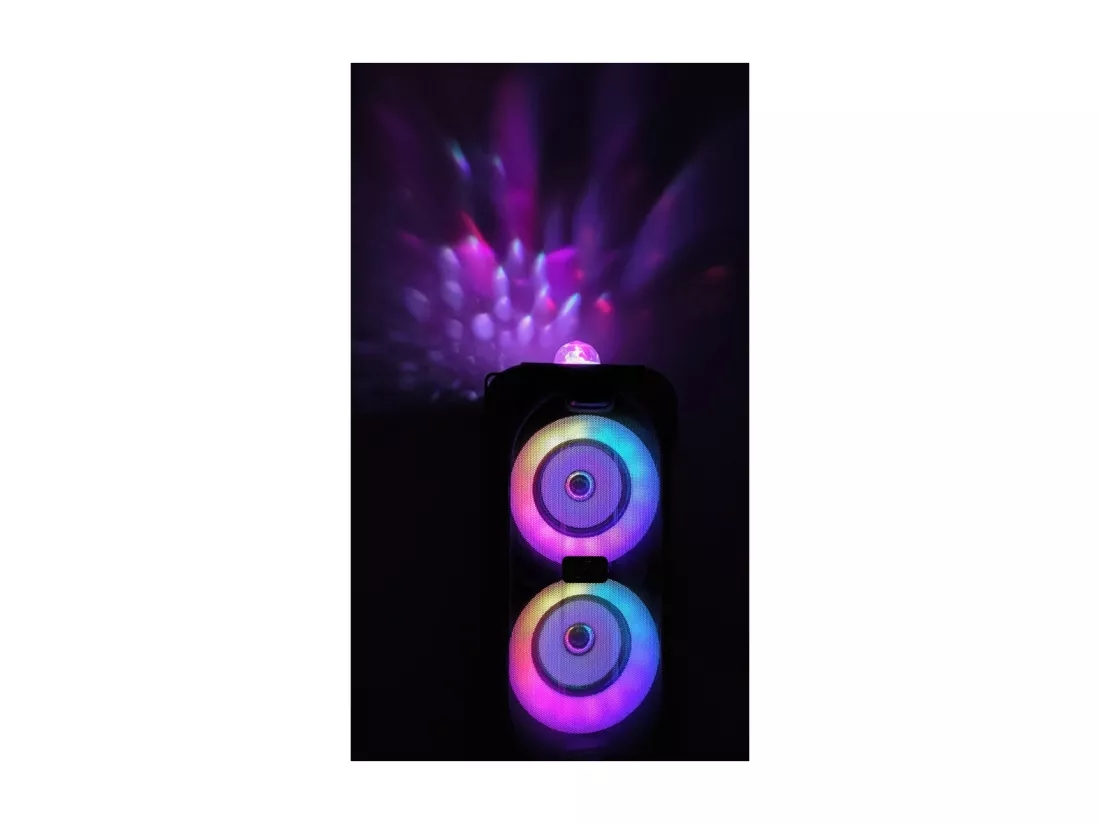 Enceinte lumineuse Bluetooth KARAOKE 400W DuoSOUND